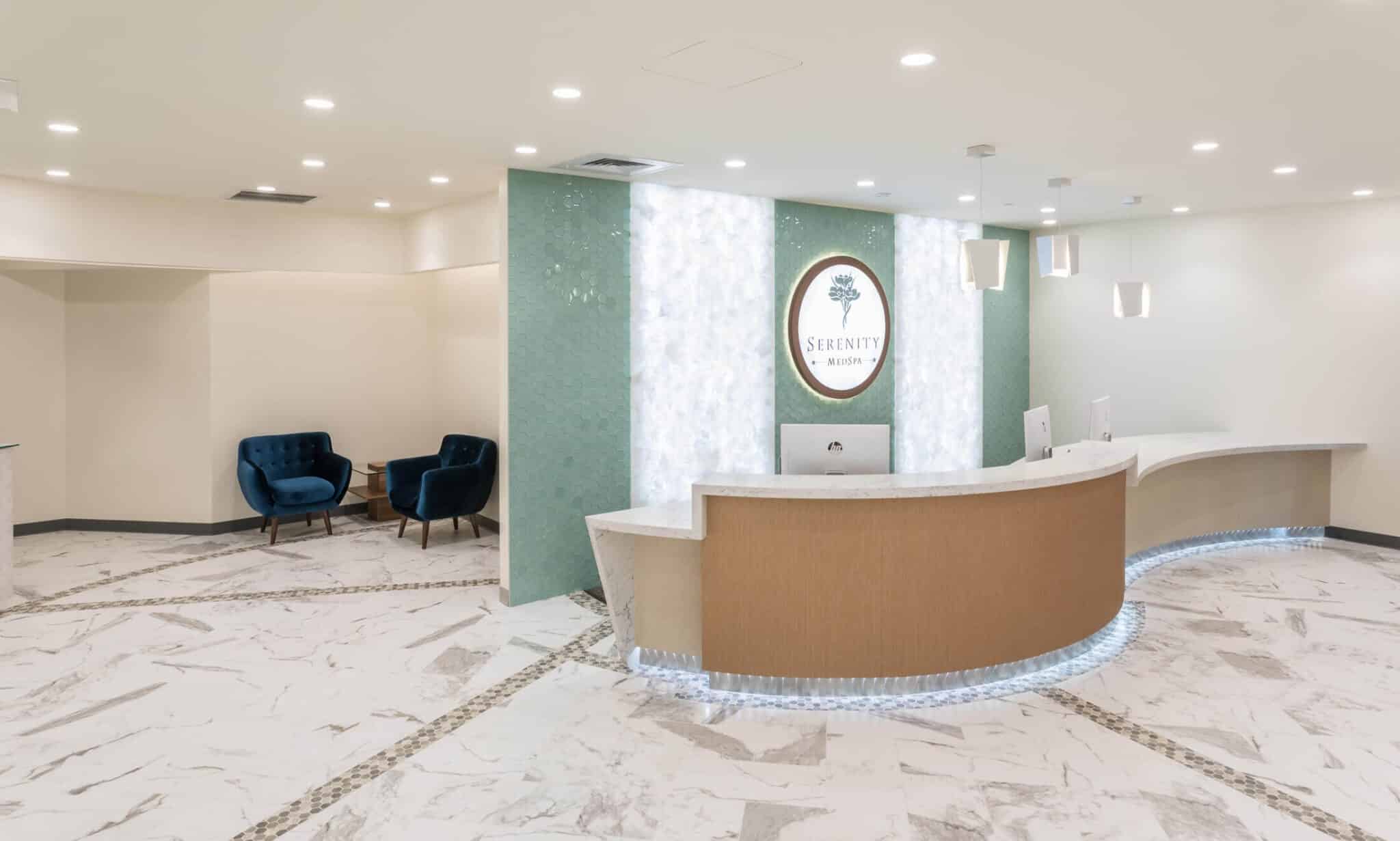 Serenity Med Spa in Burlingame after interior commercial renovation