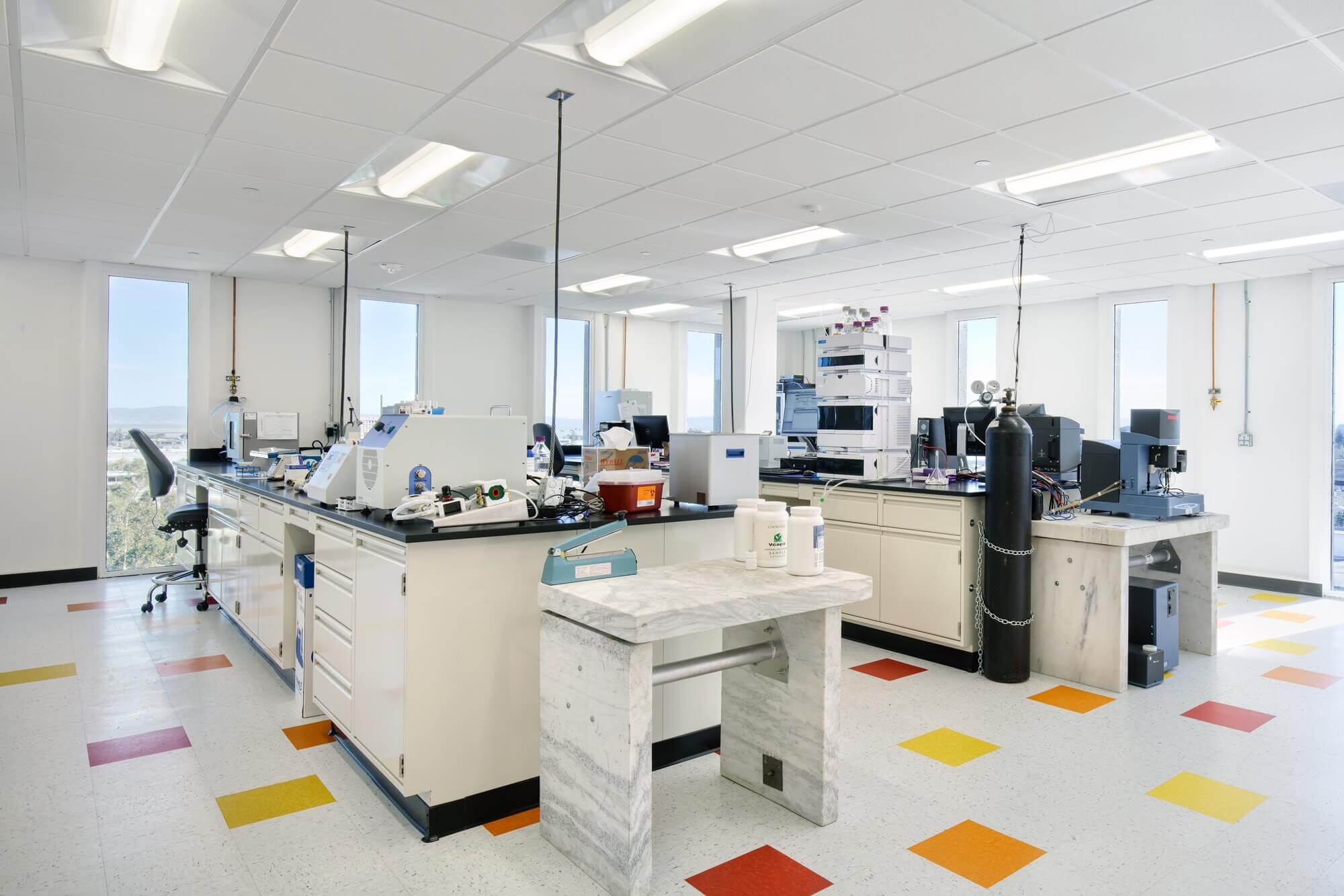 Respira Therapeutics medical lab renovation - lab equipments on the table