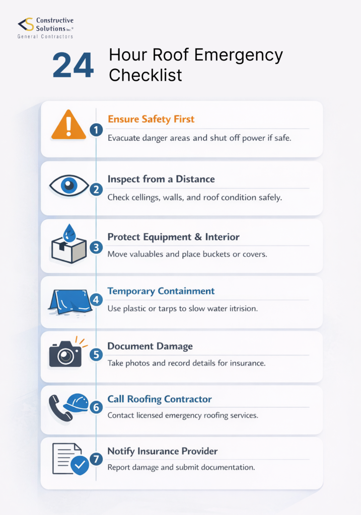 24 Hour Roof Repair Checklist