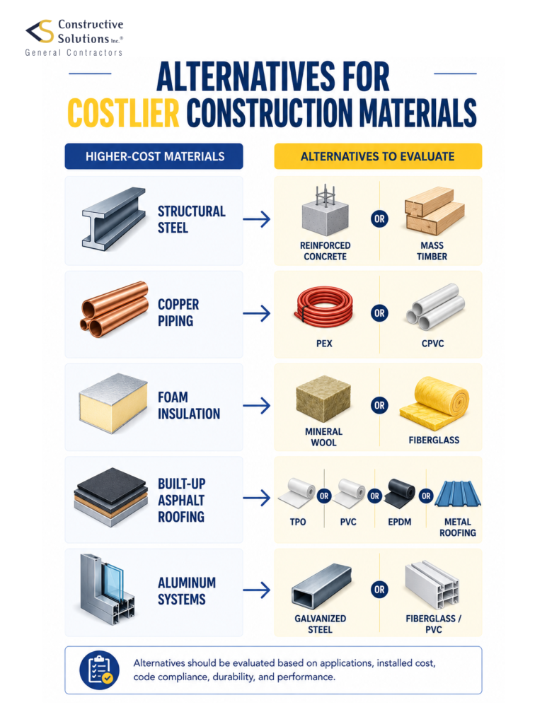 Alternatives for costlier construction materials
