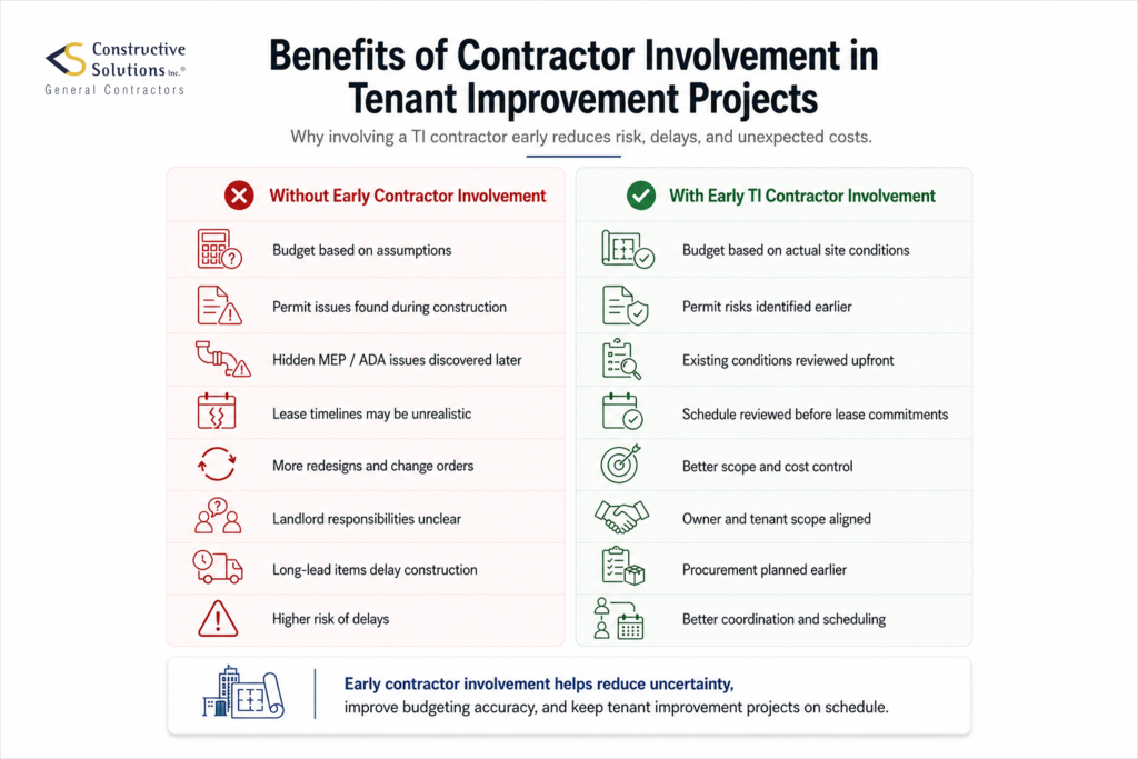 Contractor involvement in tenant improvement projects