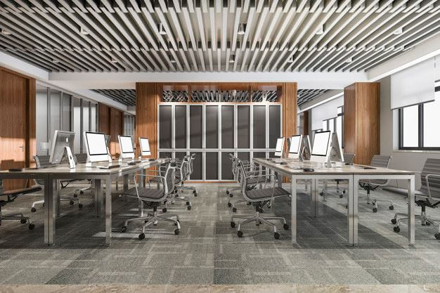 Office space of a newly renovated commercial building