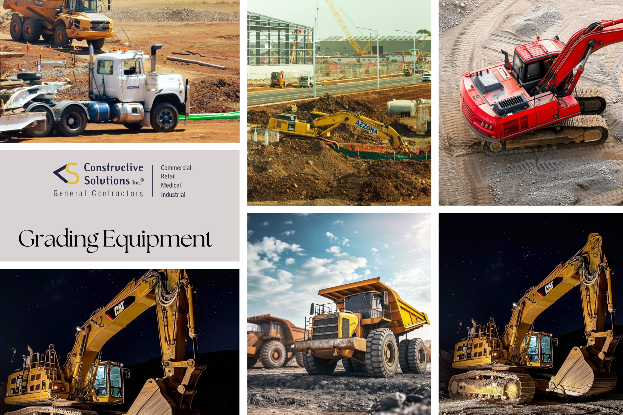 construction grading heavy equipment and machinery