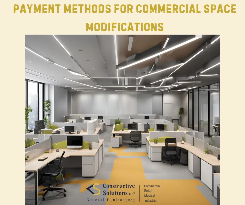 Payment Methods for Build Out like tenant improvement allowance
