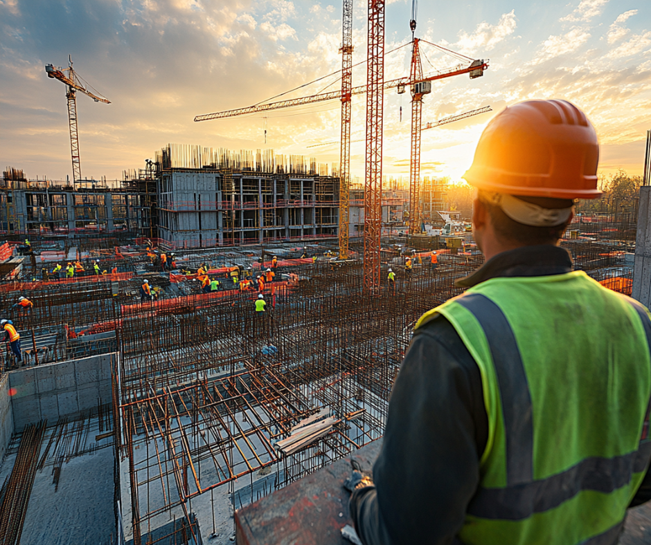 project manager on construction site