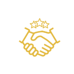 yellow handshake icon