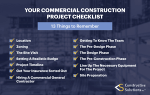 The 13 most important things you should know before starting a ground-up commercial construction process - Checklist