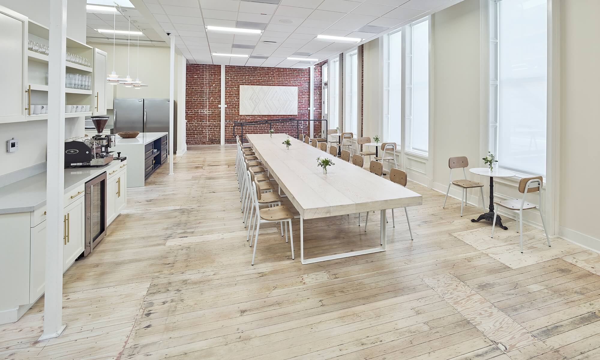 Dining area hall renovation for ThredUp office in bay area