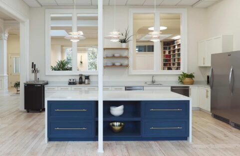 Kitchen area renovation for tenant improvement of ThredUp's office in san francisco