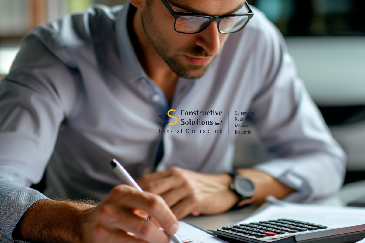 employee working on cost estimation