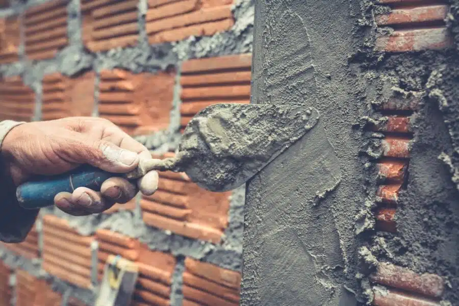 bricklaying process of construction