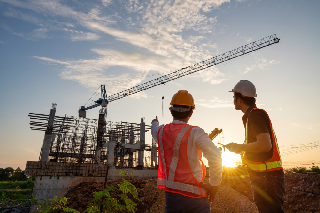 general contractor at construction site