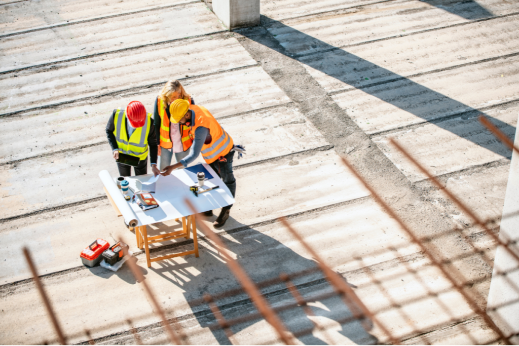 general contractor developing site preparation plans