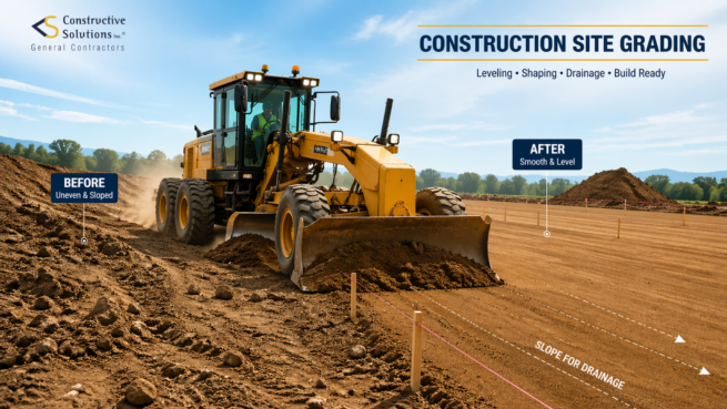 grading in construction site Grading in Construction