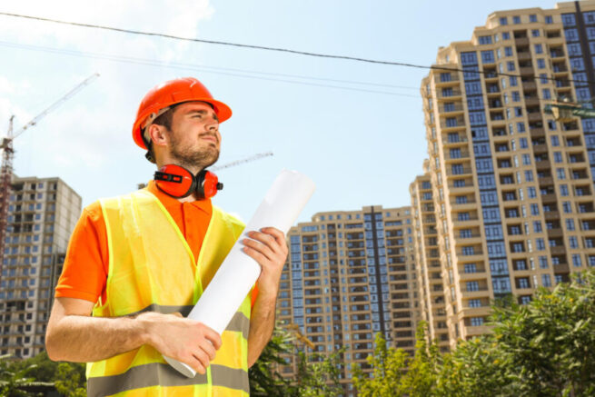 a business owner on a construction site