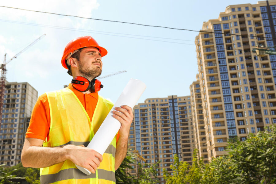 a business owner on a construction site