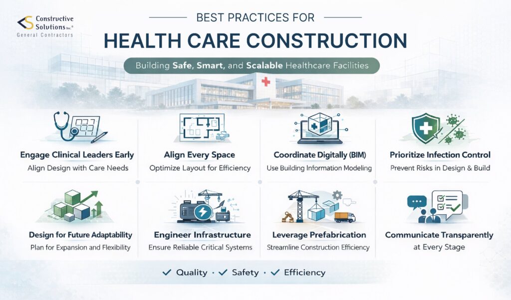 best practices for healthcare construction