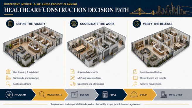 Healthcare construction decision path for outpatient medical and wellness projects