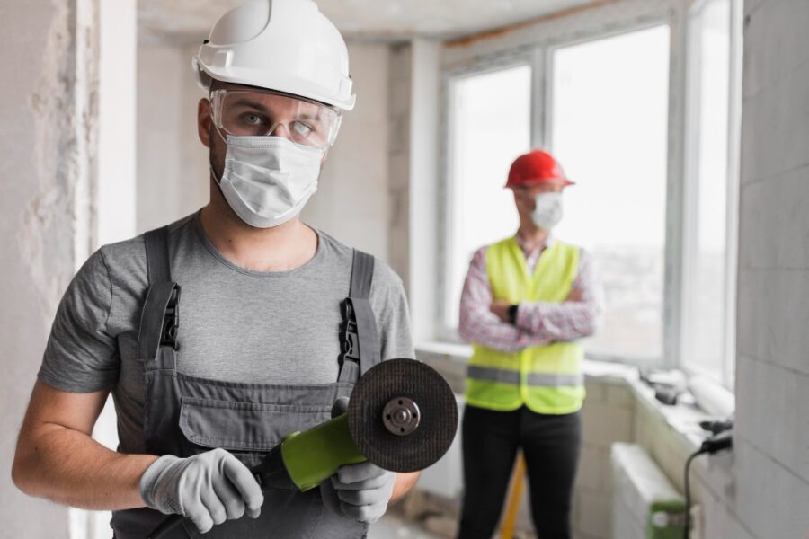 two types of subcontractors at a construction site
