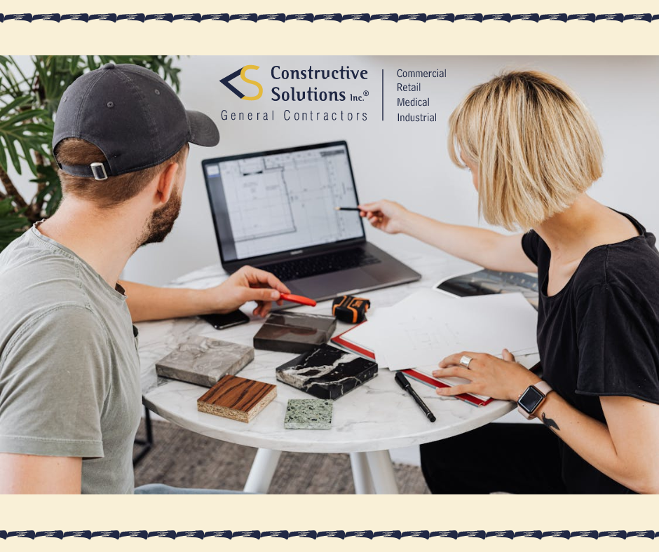 interior designers working on a commercial building project