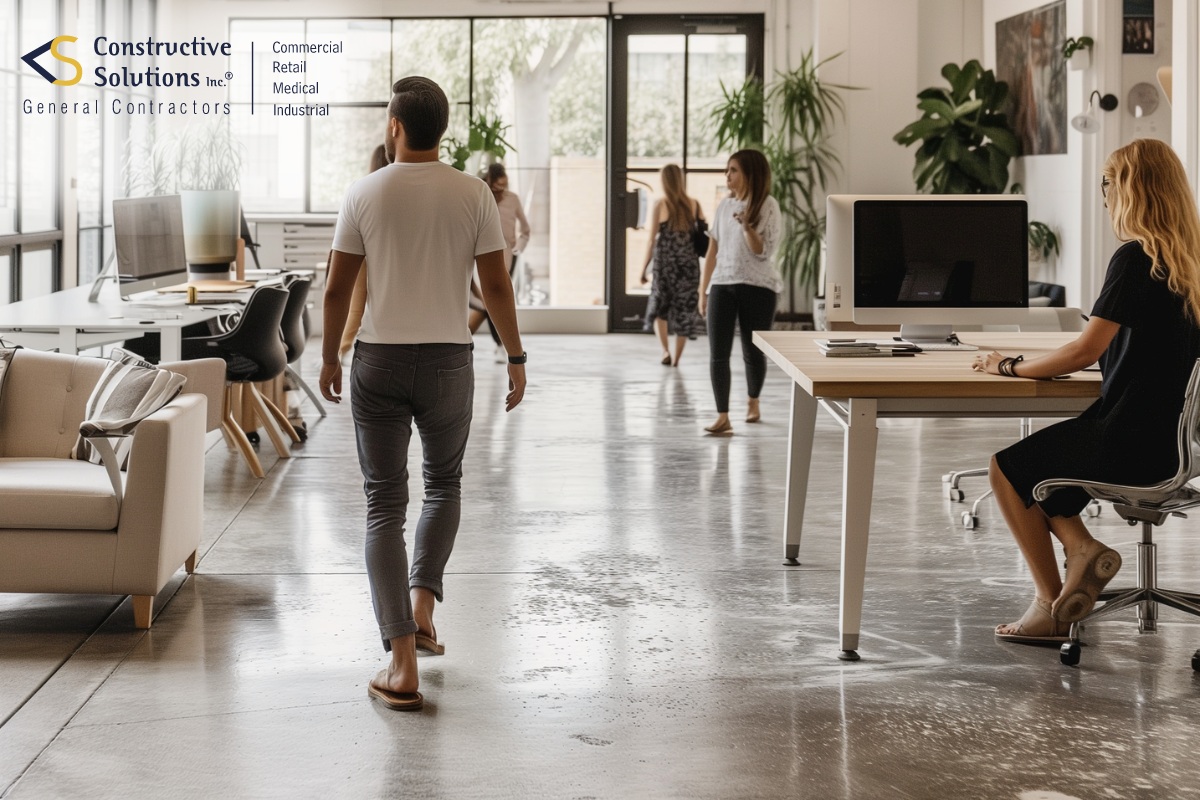 A picture of a newly renovated office space.
