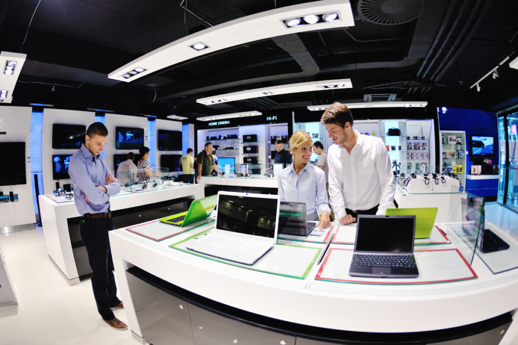 retail design and construction for a tech store