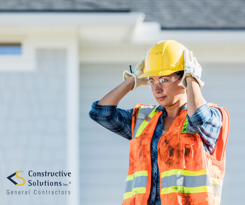 construction worker wearing a safety equipment